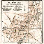 Waldin Altenburg city map, 1911 digital map