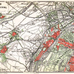 Waldin Asnières (Asnières-sur-Seine), Rueil (Rueil-Malmaison) and Bougival map, 1910 digital map