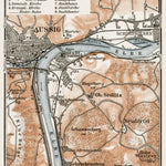Waldin Aussig (Ústí nad Labem) and environs map, 1910 digital map