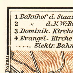 Waldin Aussig (Ústí nad Labem) and environs map, 1913 digital map