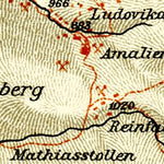 Waldin Bad Ischl (Ischl) environs, 1913 digital map
