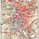 Waldin Baden (Baden-Baden) city map, 1905 digital map
