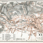 Waldin Baden to Vienna (Baden bei Wien) town plan, 1910 digital map