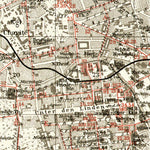 Waldin Berlin City Map With Tramway and S-Bahn Network, 1902 digital map