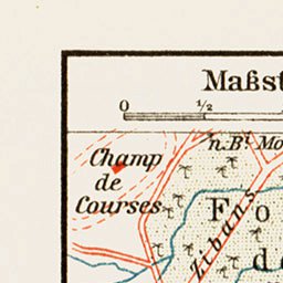 Waldin Biskra town plan, 1913 digital map