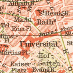 Waldin Bonn city map, 1927 digital map