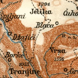 Waldin Bosnian Highlands from Sarajevo to Mostar. Environs of Sarajevo map, 1929 digital map