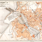 Waldin Boulogne-sur-Mer city map, 1910 digital map