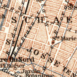 Waldin Brussels and environs map, 1909 digital map