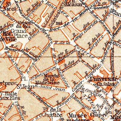 Waldin Brussels (Brussel, Bruxelles) town plan, 1904 digital map