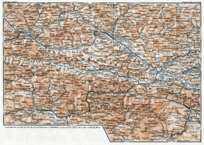 Waldin Carinthian Alps (Kärntner Alpen) from Lienz to Wörther-See district, 1910 digital map