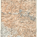Waldin Central Caucasus, western part map, 1914 digital map