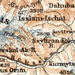 Waldin Central Caucasus, western part map, 1914 digital map