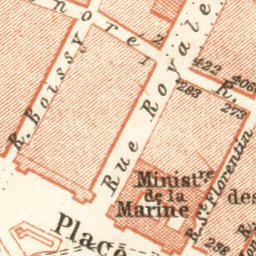 Waldin Central Paris districts map: Champs-Élysées, Louvre and Grands Boulevards, 1903 digital map