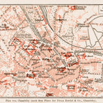 Waldin Chambéry city map, 1913 (1:14,000) digital map