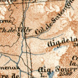 Waldin Chamonix and Sixt Valleys map, 1902 digital map