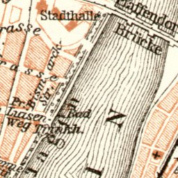 Waldin Coblenz city map, 1906 digital map
