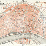Waldin Cologne (Köln) city map, 1906 digital map