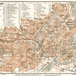 Waldin Copenhagen (Kjöbenhavn, København) town plan, 1911 digital map