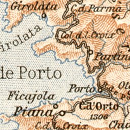 Waldin Corsica map, 1913 digital map