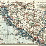 Waldin Dalmatia, Bosnia and Herzegovina. General map, 1911 digital map