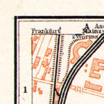 Waldin Darmstadt city map, 1906 digital map