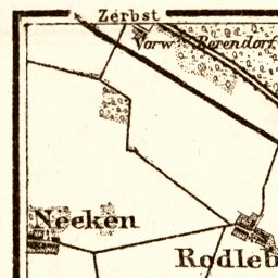 Waldin Dessau and environs map, 1887 digital map
