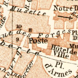 Waldin Dijon city map, 1913 digital map