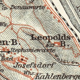 Waldin Döbling, Nussdorf and Klosterneuburg, 1911 digital map