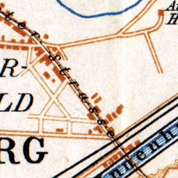 Waldin Duisburg city map, 1905 digital map