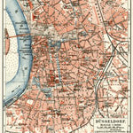 Waldin Düsseldorf city map, about 1900 digital map