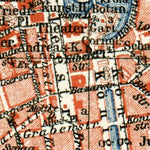 Waldin Düsseldorf city map, about 1900 digital map