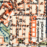 Waldin Düsseldorf city map, about 1910 digital map
