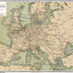 Waldin Europe. Railways and waterways map, 1903 digital map