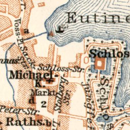 Waldin Eutin city map, 1911 digital map