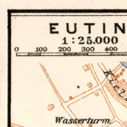 Waldin Eutin city map, 1911 digital map