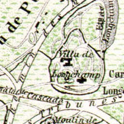 Waldin Forest of Boulogne (Bois de Boulogne) map, 1910 digital map