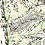 Waldin Forest of Boulogne (Bois de Boulogne) map, 1931 digital map