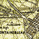 Waldin Forest of Fontainebleau and town of Fontainebleau map, 1903 digital map