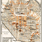 Waldin Franzensbad (Františkovy Lázně) town plan, 1911 digital map