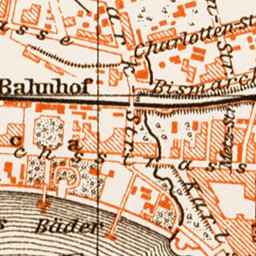 Waldin Friedrichshafen town plan, 1909 digital map