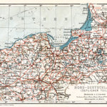 Waldin Germany, northeastern regions (including East Prussia). General map, 1906 digital map