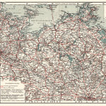 Waldin Germany, northwestern regions, 1913 digital map