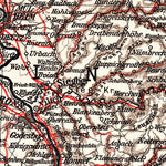 Waldin Germany. Rhine Province and Nassau. General map, 1913 digital map