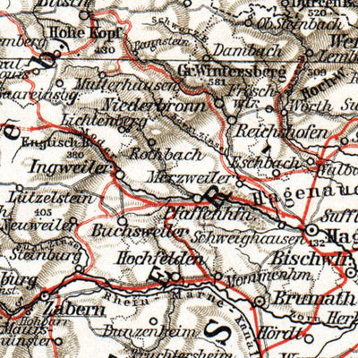 Waldin Germany, southwestern provinces. General map, 1905 digital map