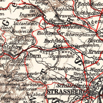 Waldin Germany, southwestern regions. General map, 1913 digital map