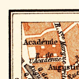 Waldin Ghent (Gent), central part map, 1904 digital map