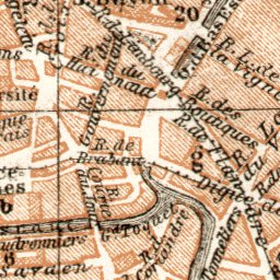 Waldin Ghent (Gent) town plan, 1909 digital map