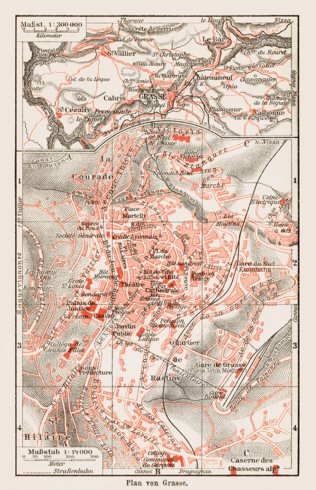 Waldin Grasse city map, 1913 digital map