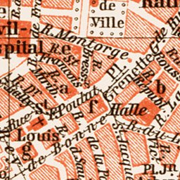 Waldin Grenoble city map, 1913 (1:18,000 scale) digital map